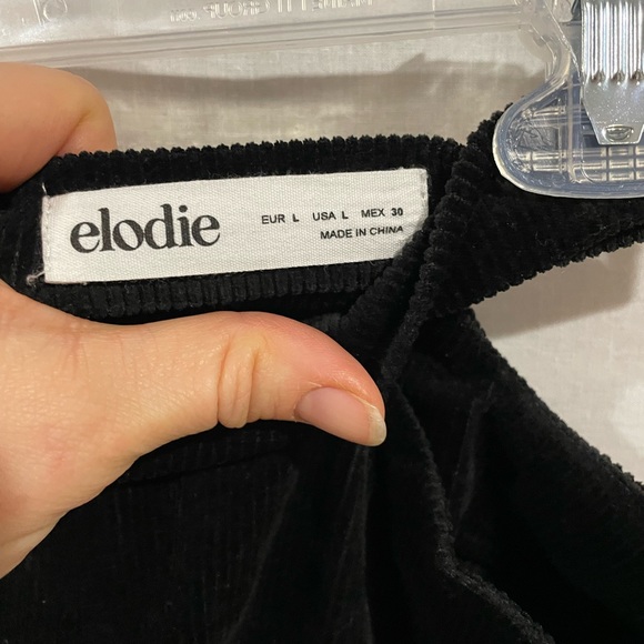 Elodie black mini skirt corduroy size large - Picture 3 of 5
